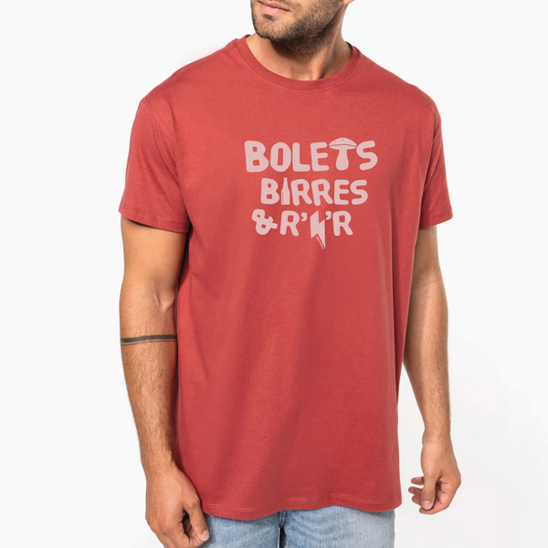camiseta roja bolets birres