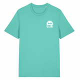 Camiseta verde parte frontal diseño blanco