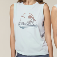 Camiseta azul hielo Costa Brava de mujer