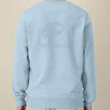 Dessuadora sense caputxa COSTA BRAVA • Blau cel • Unisex